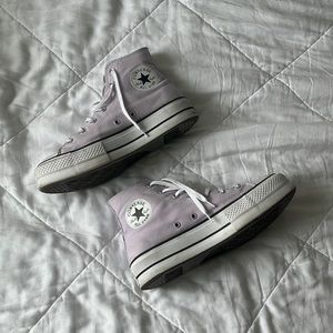 RARE lilac platform converse size 9